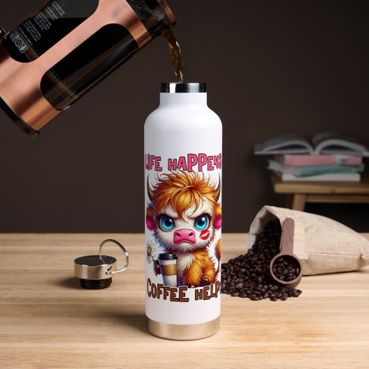 Das Leben passiert, Kaffee hilft Trinkflasche (Kaffee (gedreht))