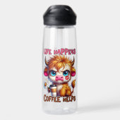Das Leben passiert, Kaffee hilft Trinkflasche (Rückseite)