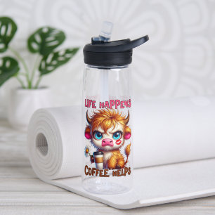 Das Leben passiert, Kaffee hilft Trinkflasche
