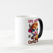 Das Leben passiert, Kaffee hilft  Verwandlungstasse (VorderseiteRechts)