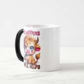 Das Leben passiert, Kaffee hilft  Verwandlungstasse (Vorderseite Links)