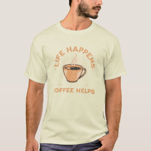 das Leben passiert Kaffee hilft Vintage Kaffeinsüc T-Shirt