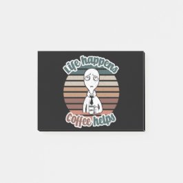 Das Leben passiert mit Kaffee hilft|Das beste Kaff Post-it Klebezettel