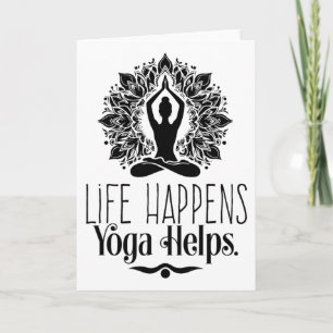 Das Leben Passiert Yoga Hilft Cute Motivation Yoga Karte