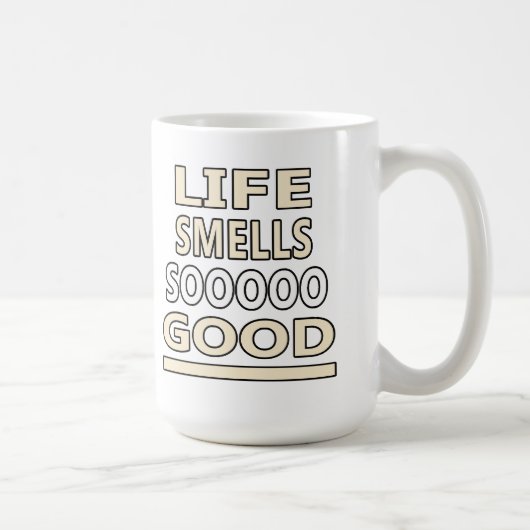 Das Leben riecht so gut Kaffeetasse (Rechts)