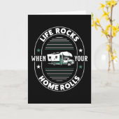 Das Leben rockt, wenn Ihre Zuhause RV-Geschenke ro Karte (Gelbe Blume)