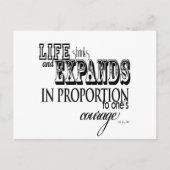 Das Leben schrumpft und weitet sich aus ... Anais  Postkarte (Vorderseite)