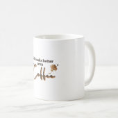 Das Leben sieht mit Kaffee besser aus | Lustiger K Kaffeetasse (VorderseiteRechts)