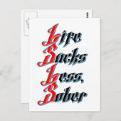 Das Leben Sind zum Kotzen weniger, nüchtern Postkarte (Vorne/Hinten)