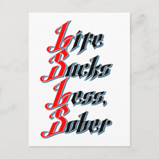 Das Leben Sind zum Kotzen weniger, nüchtern Postkarte