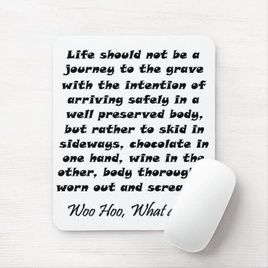 Das Leben sollte kein Reiseziffer Mousepads Gesche (Mit Mouse)