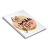 Das Leben sollte sparkeln und Glitzer-Notebook Notizblock (Rechte Seite)