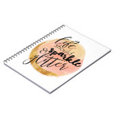 Das Leben sollte sparkeln und Glitzer-Notebook Notizblock (Linke Seite)