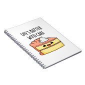 Das Leben spielt mit dem Kuchen-Funny-Cake Pun Notizblock (Rechte Seite)