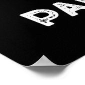 Das Leben spielt mit Pancakes Funny Food Pun Dark Poster (Ecke)