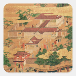 Das Leben und die Zeitvertreibe des japanischen Quadratischer Aufkleber