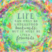 Das Leben verwirrt Boho Hübsch grüne Inspirivität Aufkleber (Vorderseite)