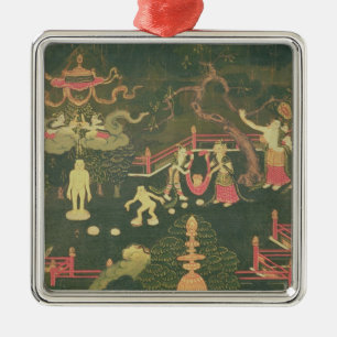 Das Leben von Buddha Shakyamuni Ornament Aus Metall