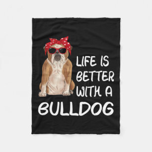 Das Leben von Bulldogen ist besser mit einem Bulld Fleecedecke