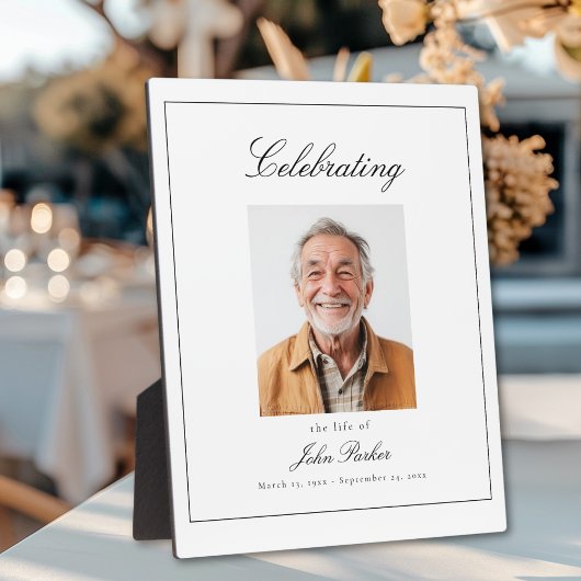 "Das Leben von" Foto-Feier-Gedenkstätte Fotoplatte