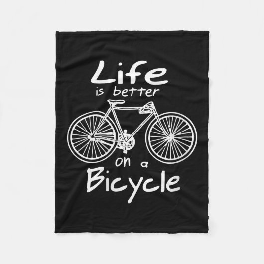 Das Leben von Frauen ist besser auf einem Fahrrad- Fleecedecke (Vorderseite)