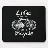 Das Leben von Frauen ist besser auf einem Fahrrad- Mousepad (Vorne)
