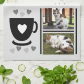 Das Leben von Kaffeekästen ist fabelhaft schwarze Geschirrtuch (Gefaltet)