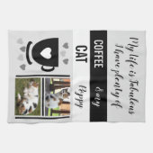 Das Leben von Kaffeekästen ist fabelhaft schwarze Geschirrtuch (Horizontal)