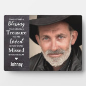 Das Leben war ein Segen Familie Foto Keepake Memor Fotoplatte (Vorderseite)