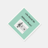 "Das Leben wäre Bb ohne Musik!" Serviette (Ecke)