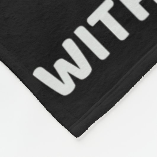 Das Leben wäre langweilig, ohne dass man sich auf  Fleecedecke (Ecke)