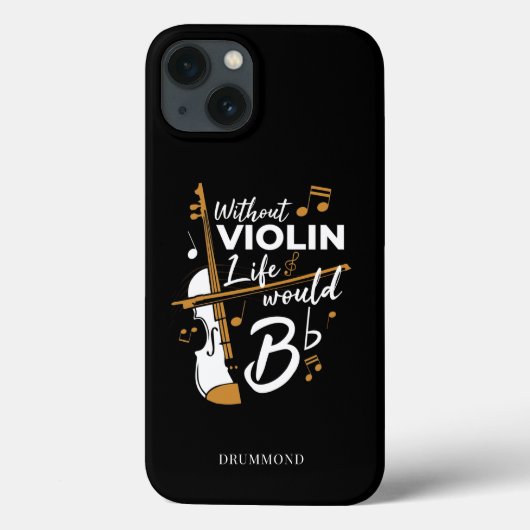 Das Leben wäre ohne Violine Personalisiert flach Case-Mate iPhone Hülle (Rückseite)