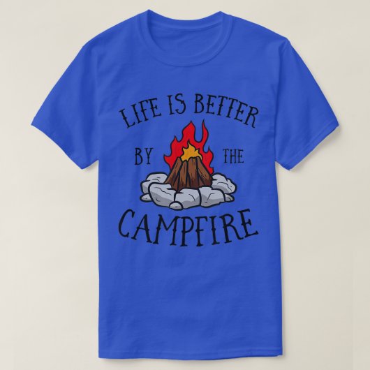 Das Leben wird besser durch das Campfeuer-Pfadfind T-Shirt (Design vorne)