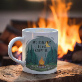 Das Leben wird besser durch das Campfire-Camping Kaffeetasse