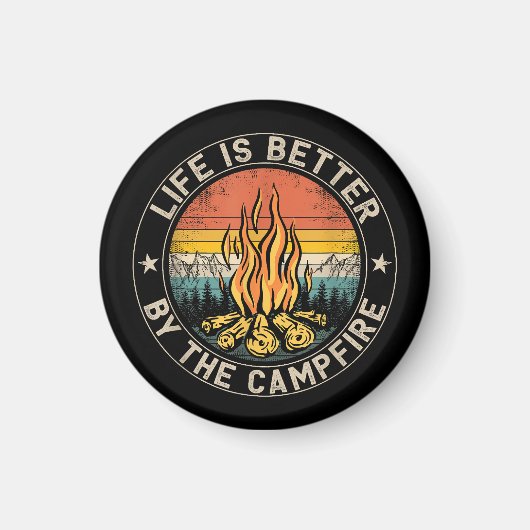 Das Leben wird besser durch das Campfire-Camping Magnet (Vorne)