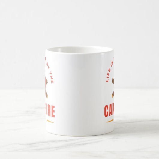 Das Leben wird besser durch das Campfire Kaffeetasse (Mittel)