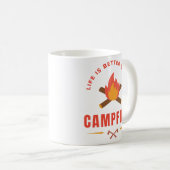 Das Leben wird besser durch das Campfire Kaffeetasse (VorderseiteRechts)