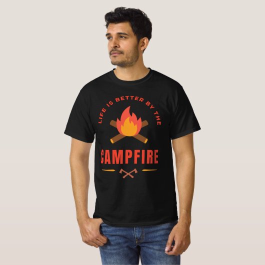 Das Leben wird besser durch das Campfire T-Shirt (Vorne ganz)
