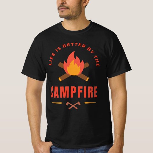 Das Leben wird besser durch das Campfire T-Shirt (Vorderseite)
