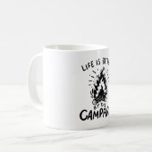 Das Leben wird besser durch das Lagerfeuer Kaffeetasse (Vorderseite Links)