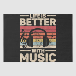 Das Leben wird besser mit Musik, die Lover Musiker Seidenpapier