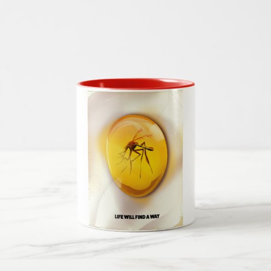 Das Leben wird einen Weg finden Zweifarbige Tasse (Mittel)