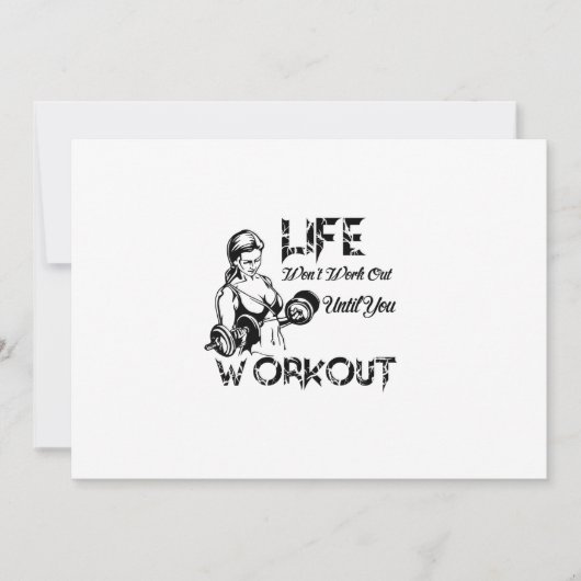 Das Leben wird erst funktionieren, wenn man traini Einladung (Vorderseite)