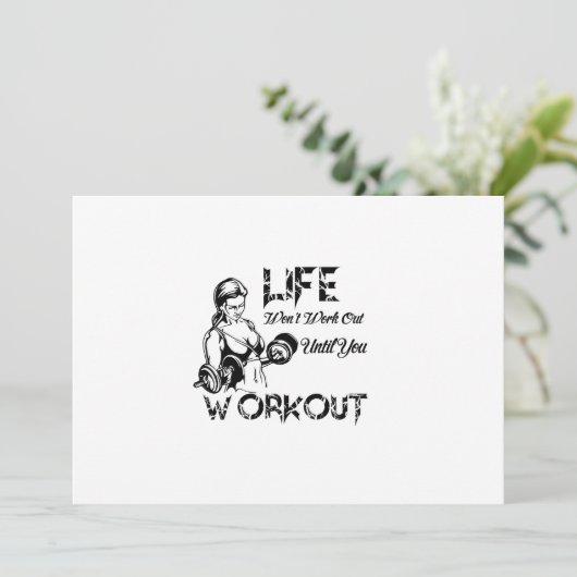 Das Leben wird erst funktionieren, wenn man traini Einladung (Stehend Vorderseite)