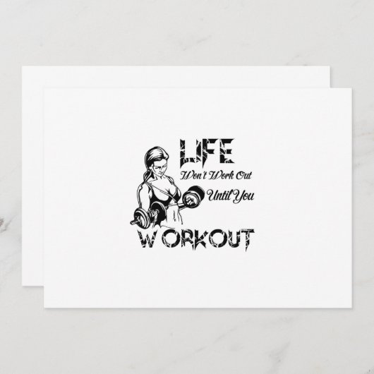 Das Leben wird erst funktionieren, wenn man traini Einladung (Vorne/Hinten)