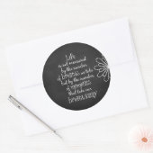 Das Leben wird nicht an den Atemzügen gemessen, di Runder Aufkleber (Umschlag)