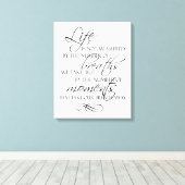 Das Leben wird nicht durch die Atemzüge, die wir n Leinwanddruck (Insitu (Holzboden))