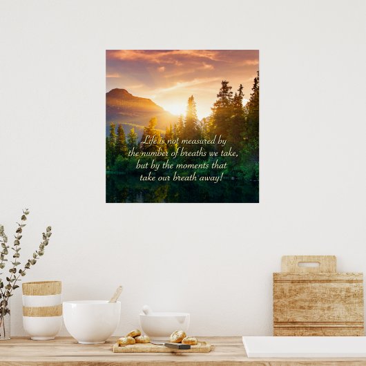 Das Leben wird nicht durch.. Poster (Küche)