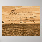 Das Leben wird nicht gemessen Poster (Vorne)