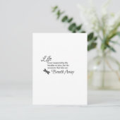 Das Leben wird nicht gemessen Postkarte (Stehend Vorderseite)